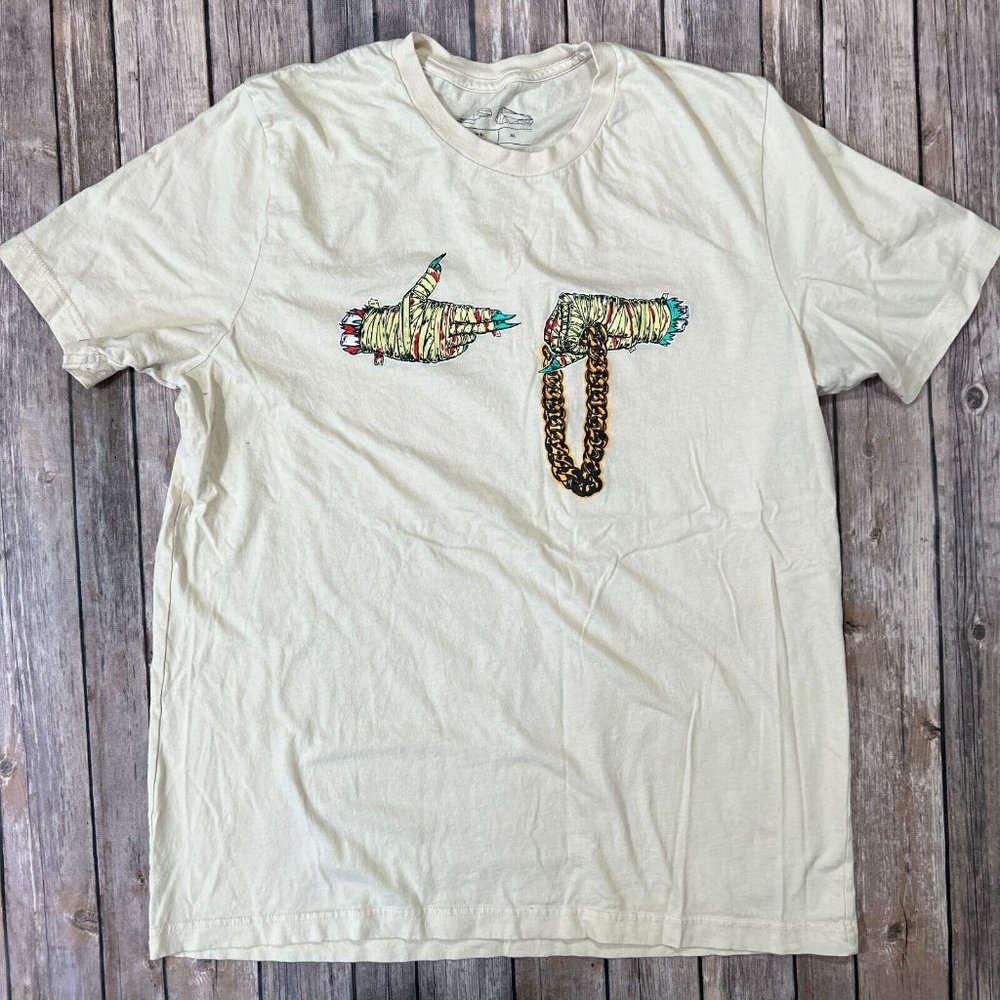 Official Run The Jewels RTJ2 T-Shirt XL Tan Mens Merch Concert Promo Tour